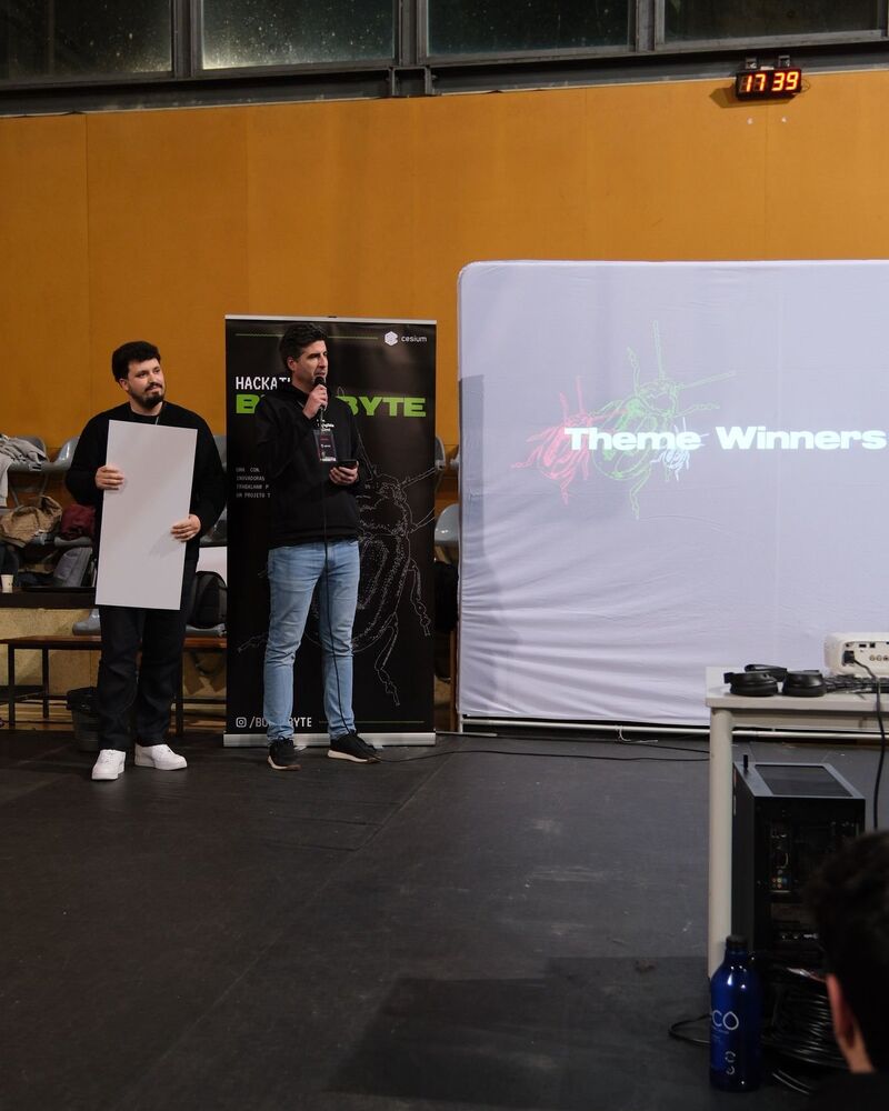 Theme Winners announcement on stage